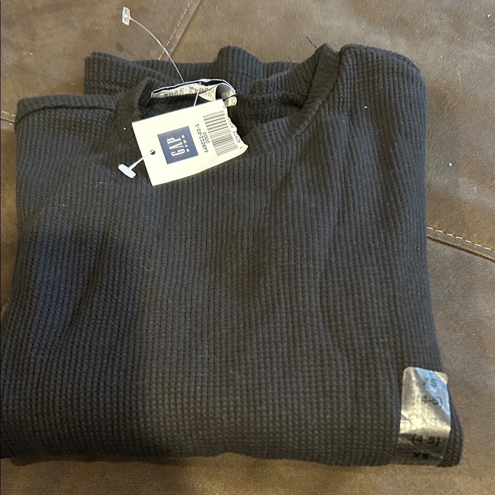 GAP kids black thermal NWT XS
